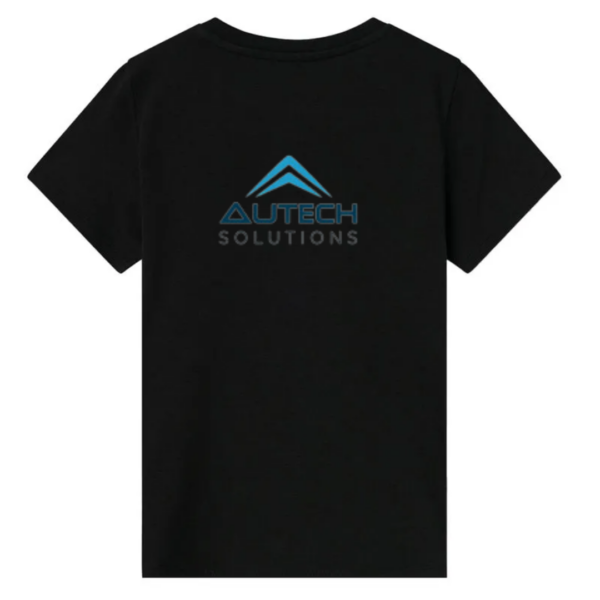 Camiseta básica de color negro personaliza con el logotipo de nuestra empresa