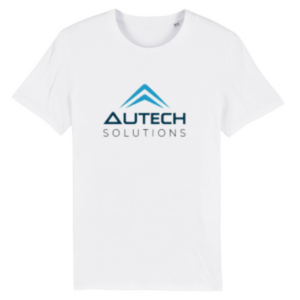 Camiseta básica de color blanco personaliza con el logotipo de nuestra empresa