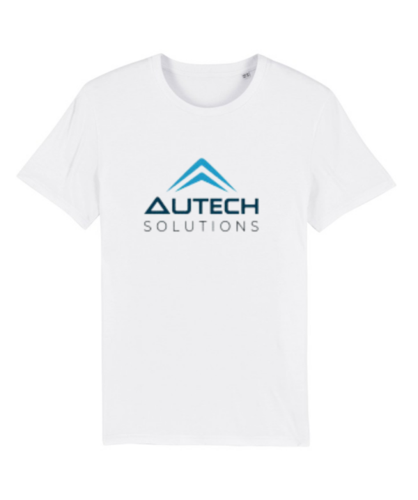 Camiseta básica de color blanco personaliza con el logotipo de nuestra empresa