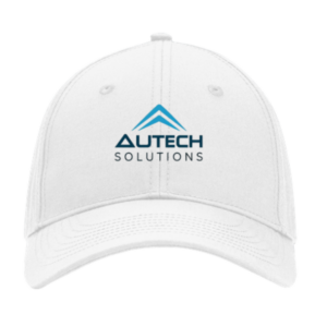 Gorra blanca con logo Autech Solutions