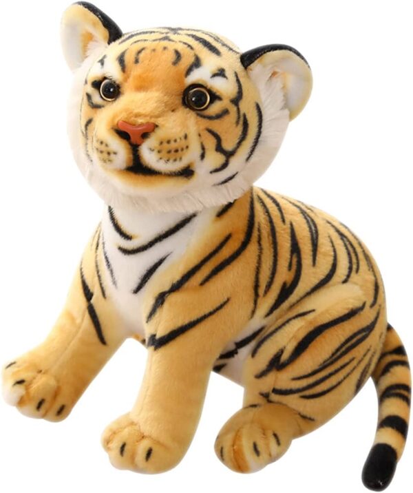 Animal de peluche tigre rayado color naranja, lindo y suave, perfecto para todos (Zafiro World)