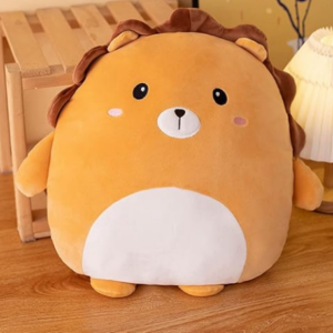 peluche de león, suave, tierno y lleno de detalles encantadores, suaves para abrazar y mirada amigable,