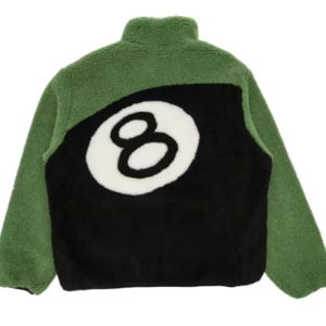 Chaqueta Verde reversible de Lana con un número 8 en la espalda